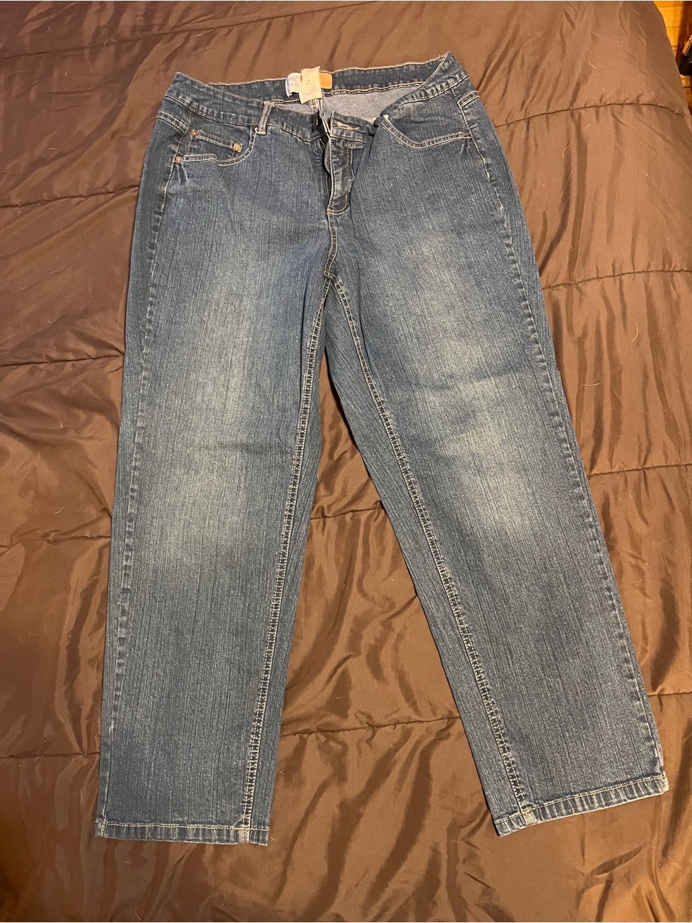 Just My Size Straight Leg Jeans in Medium Blue Wash